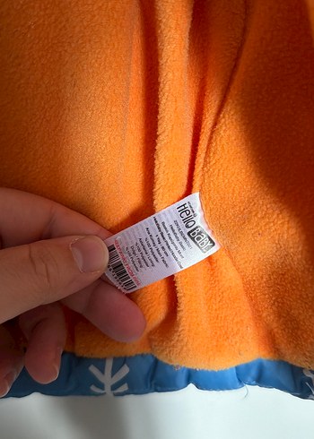 Kapüşonlu, Fermuarlı Mavi Erkek Çocuk Mont - Görsel 3