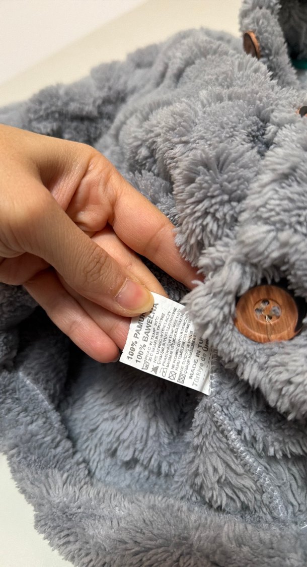 Gri Erkek Çocuk Düğmeli Polar Sıcak Mont - Görsel 4