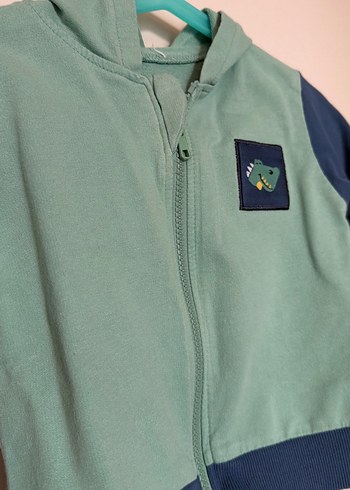 Fermuarlı Kapüşonlu Erkek Çocuk Pamuklu Hırka - Görsel 3