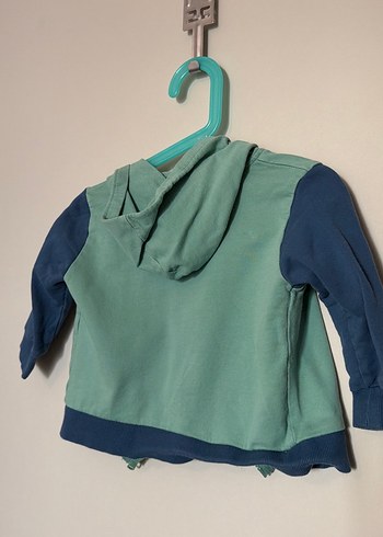 Fermuarlı Kapüşonlu Erkek Çocuk Pamuklu Hırka - Görsel 5