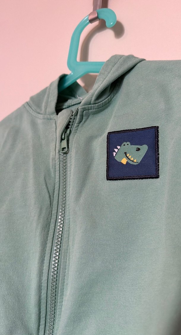 Fermuarlı Kapüşonlu Erkek Çocuk Pamuklu Hırka - Görsel 2