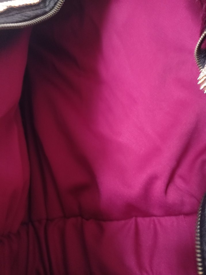 Bordo Kürklü Nakışlı Kadın Triko Ceket - Görsel 2