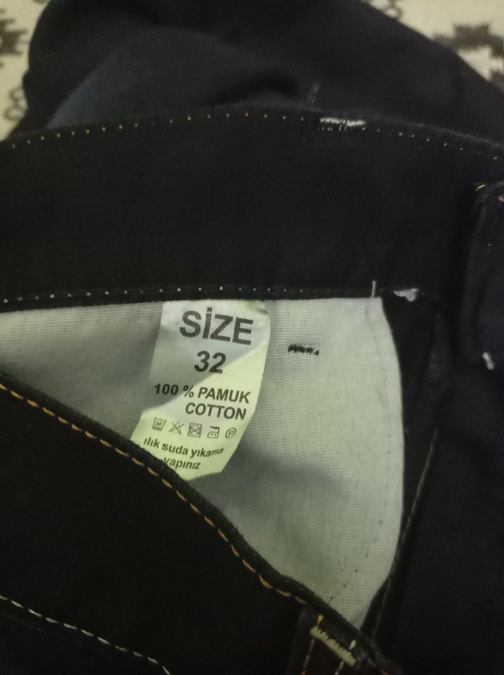 Kadın Lacivert Baskılı Midi Kot Pantolon - Görsel 3