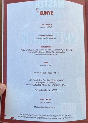 Master Matematik Soru Bankası 7. Sınıf