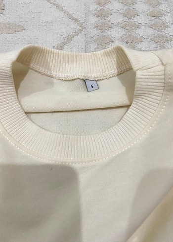 Beyaz Kadın kısa Kollu Bisiklet Yaka tişört - Görsel 2