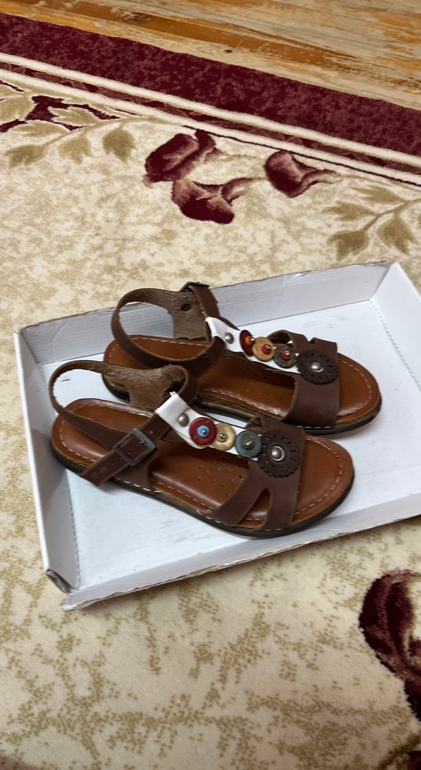 Bohem Tarzı Renkli Tokalı Kadın Sandalet - Görsel 2