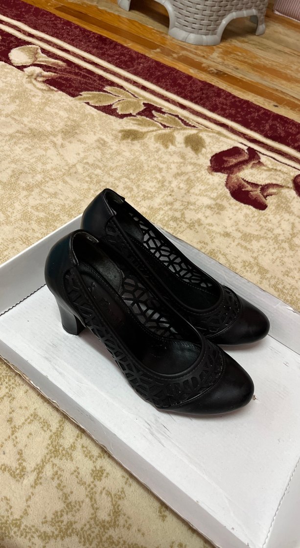 Siyah Bağcıklı Kadın Dolgu Topuk Stiletto - Görsel 2