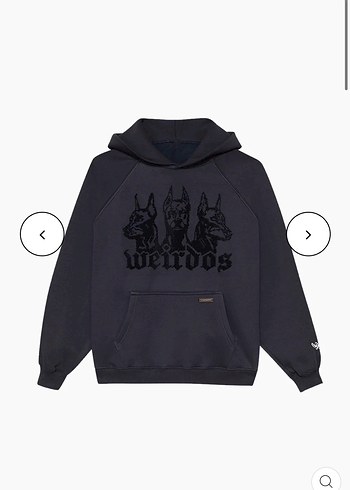 Füme Kapüşonlu taşlı sweatshirt