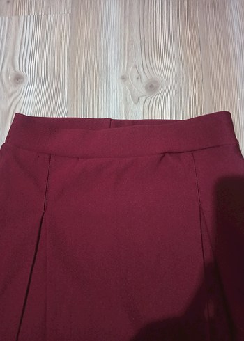 m Beden bordo Renk Bordo Mini Şort Etek