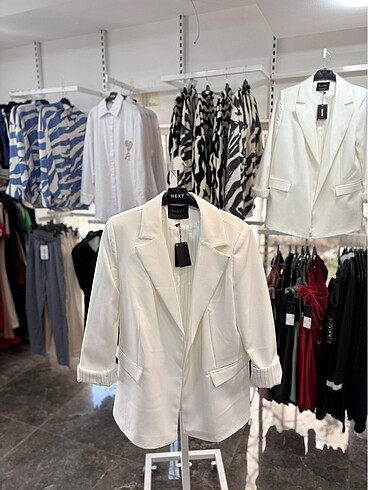 MASSİMO DUTTİ MARKA BLAZER CEKET BEYAZ OVERSİZE