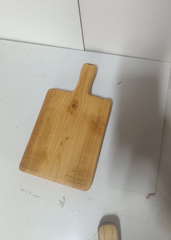 Ahşap Sanat Bej Ahşap Saplı Kesme Tahtası kiraz ağacı