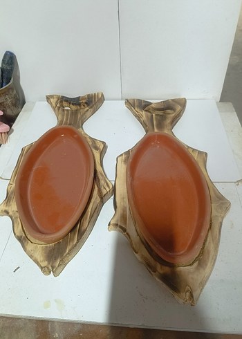 Balık şekilli kahverengi parlak kek kalıpları