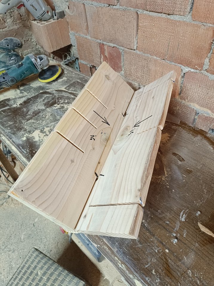 45 derece alçıpan kesme tahtası - Görsel 2