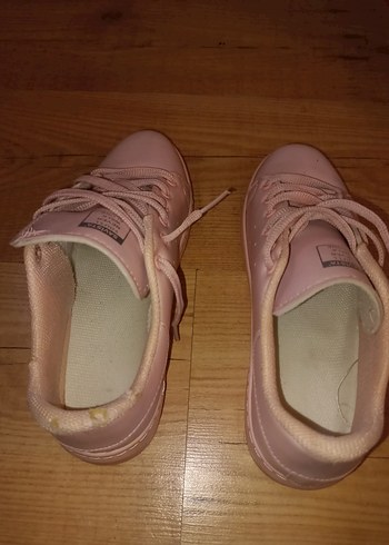 37 Beden pembe Renk Pastel Pembe Bağcıklı Kadın Spor Ayakkabı