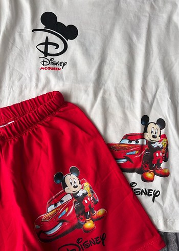 Erkek Çocuk Pamuklu Disney Baskılı Şortlu Takım - Görsel 3
