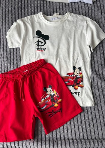 Erkek Çocuk Pamuklu Disney Baskılı Şortlu Takım - Görsel 2