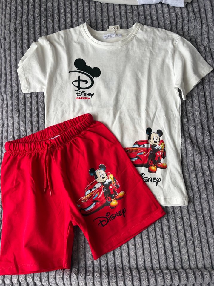 Erkek Çocuk Pamuklu Disney Baskılı Şortlu Takım - Görsel 2