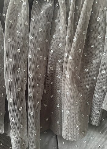 Gri Puantiyeli Kız Elbise - Görsel 5