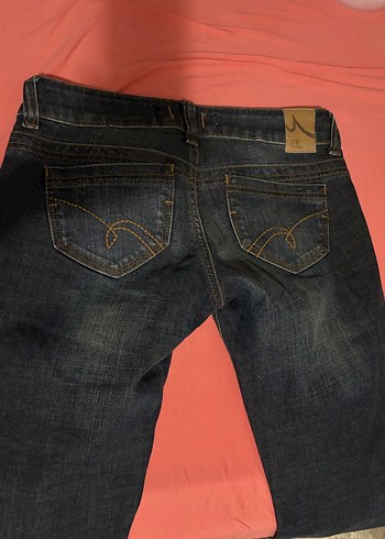 Düşük Bel Vintage Kot Pantolon Kadın - Görsel 3