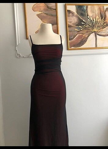 Urban Queen Bordo tül mezuniyet elbisesi 