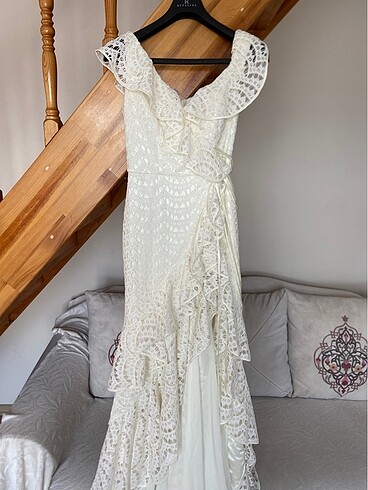 38 Beden beyaz Renk Abiye ,Nikah elbisesi ,Nişan elbisesi