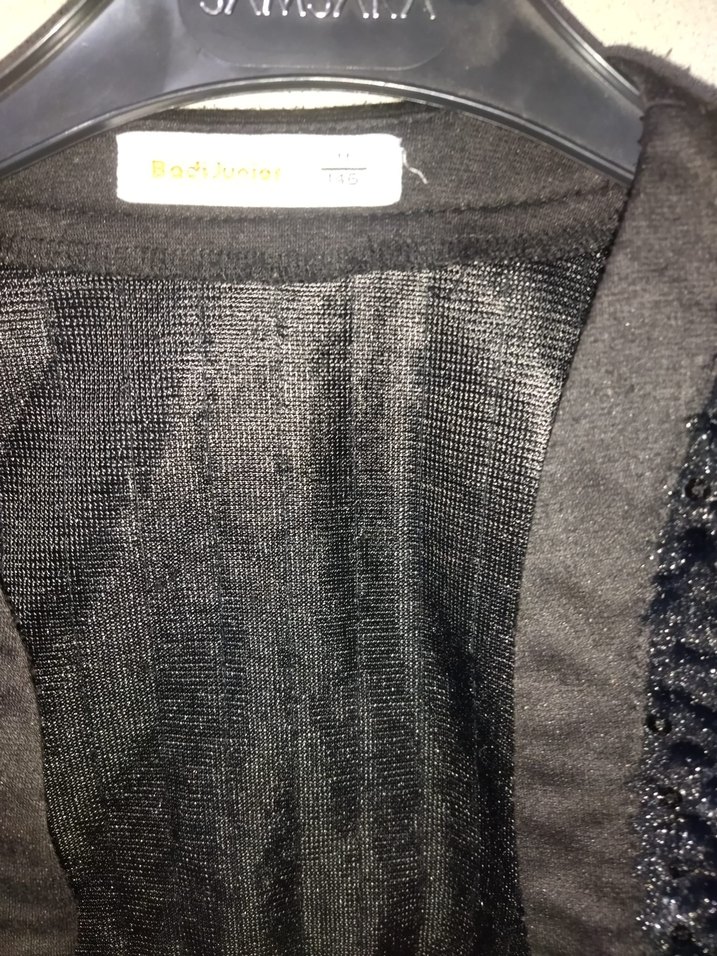 Kız Çocuk Siyah Kürklü Nakışlı Bolero - Görsel 2