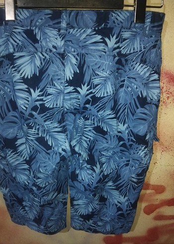 Lacivert Desenli Erkek Midi Yüzme Şortu - Görsel 4