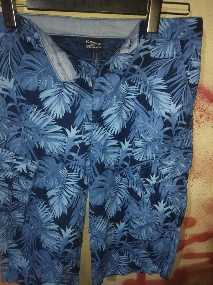 Lacivert Desenli Erkek Midi Yüzme Şortu - Görsel 5