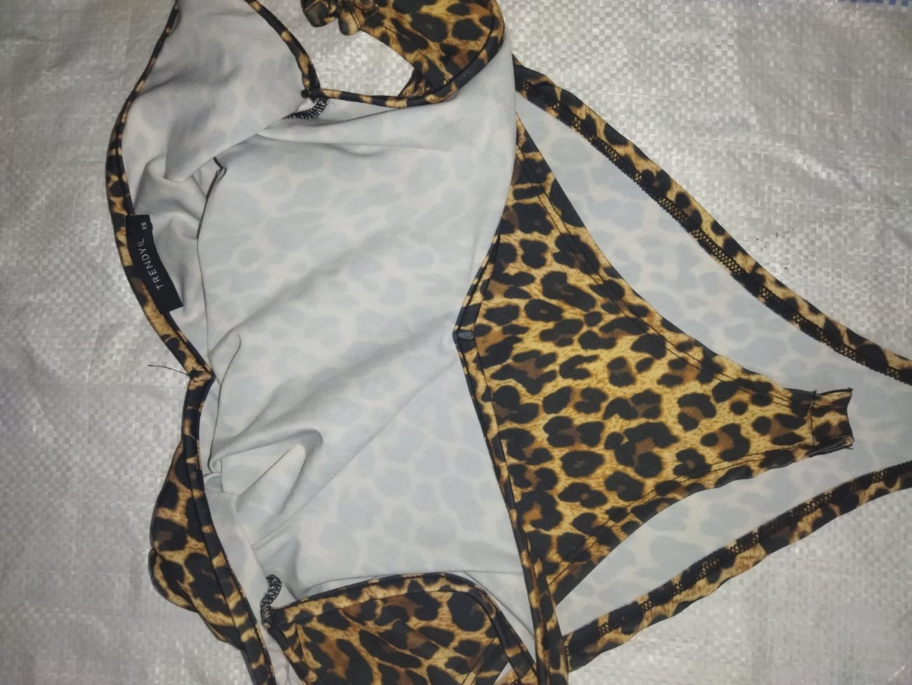 Leopar Desenli Dantelli Kadın Monokini - Görsel 2