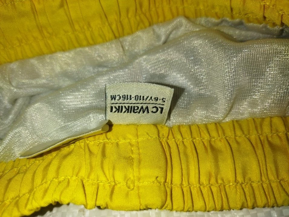 Sarı Bağcıklı Erkek Mini Yüzme Şortu - Görsel 2