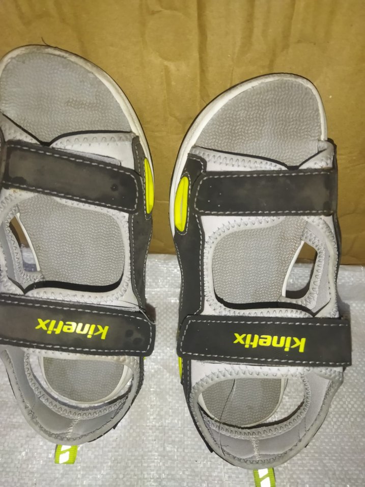 Gri Kinetix Erkek Spor Sandalet Velcro - Görsel 3