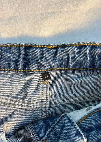 34 Beden Kadın Mavi Mini Denim Şort