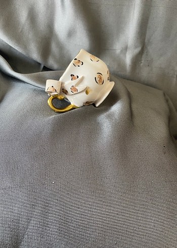 Çiçek Detaylı Beyaz Mini Fincan - Görsel 5