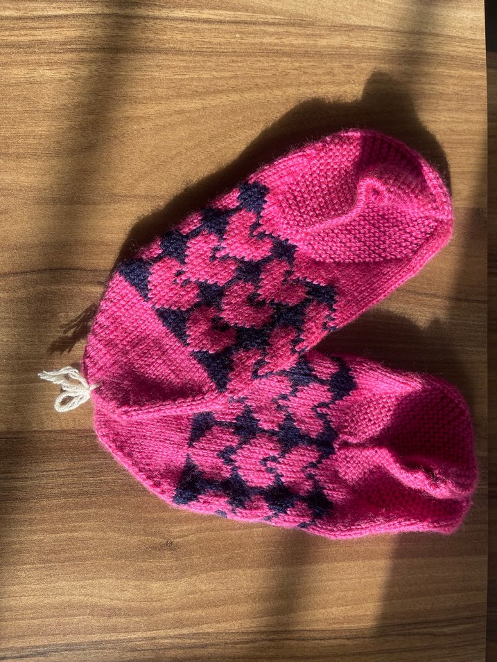 Kadın Pembe Örgü patik - Görsel 2