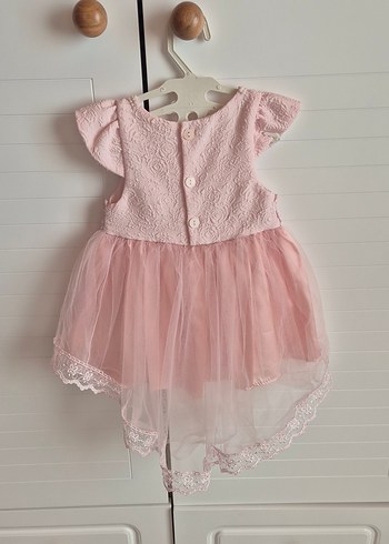 Diğer Dantel Detaylı Kız Çocuk Pembe Elbise