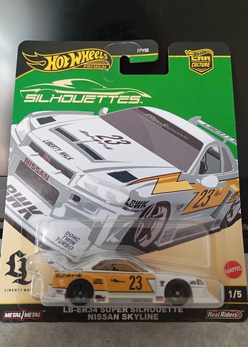 Hot Wheels Premium Silhouettes LBWK Nissan Skyline R34