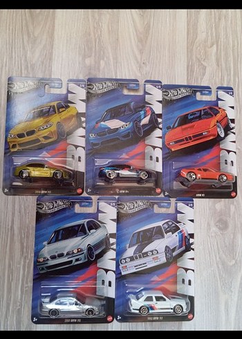 Hot Wheels Uzun Kart Silver BMW Set (5 model)