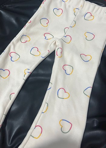 Kız Çocuk Renkli Kalpli Tayt - Görsel 2