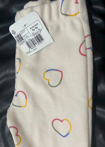 Kız Çocuk Renkli Kalpli Tayt - Görsel 5