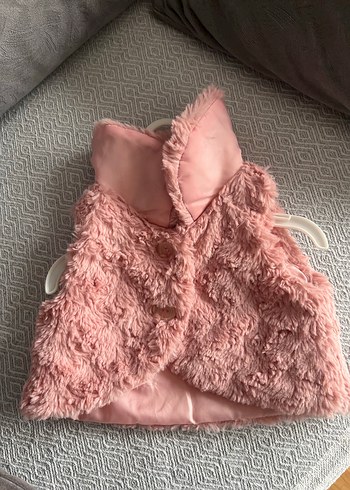 Kız Çocuk Pembe Peluş çeket - Görsel 4