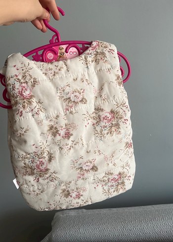 Çiçek Desenli Kız Çocuk Düğmeli Yelek - Görsel 3