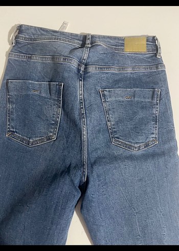 ZARA Kadın Mavi Denim Kot Pantolon - Görsel 4