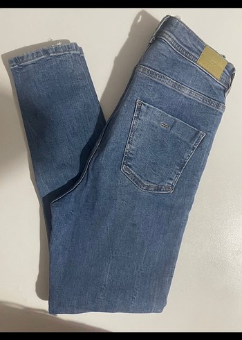ZARA Kadın Mavi Denim Kot Pantolon - Görsel 3
