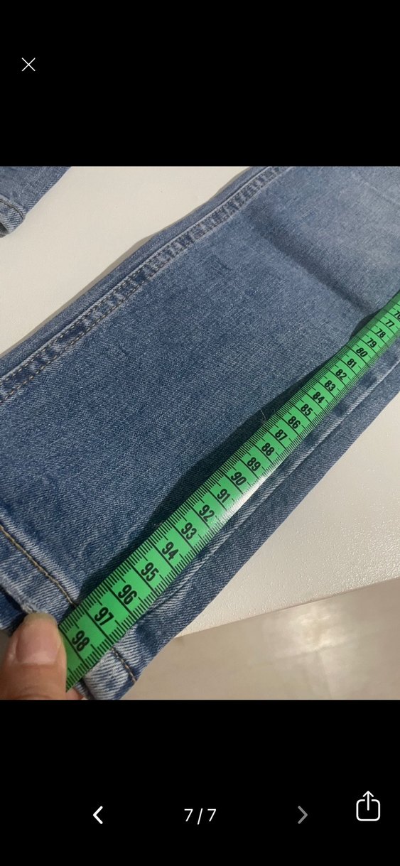 ZARA Kadın Mavi Denim Kot Pantolon - Görsel 5