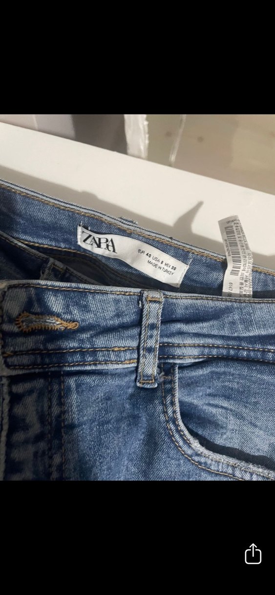 ZARA Kadın Mavi Denim Kot Pantolon - Görsel 2