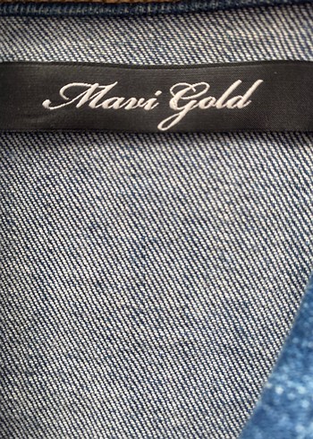 s Beden Düğmeli Fitted Mavi Denim Ceket