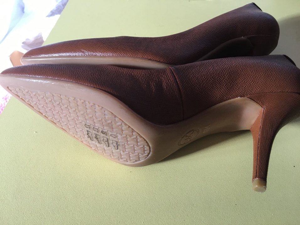 Michael Kors Kahverengi Deri Stiletto - Görsel 3