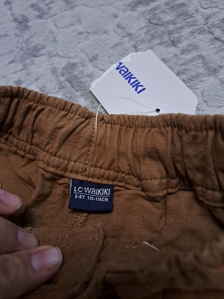 Erkek Çocuk Basic Kahverengi Pamuklu Şort - Görsel 2