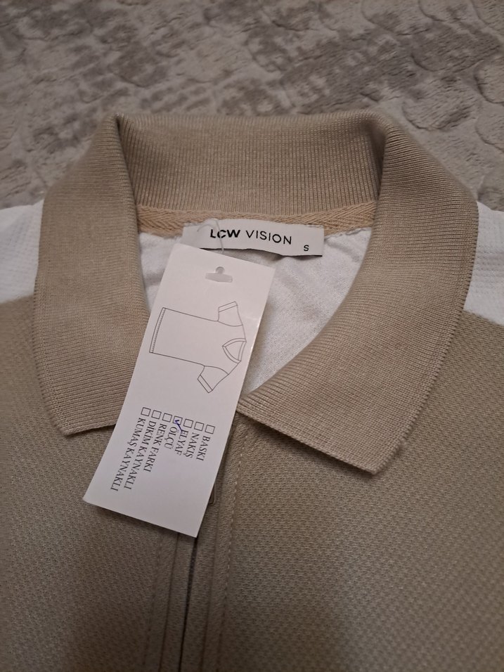 Bej Kısa Kollu Polo Tişört - Görsel 2