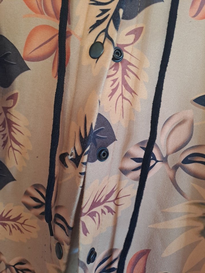 Bej Desenli Midi Ceket - Görsel 4